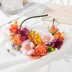 Simulation Flowers Hairbands For Women Fashion Spring Headband Hair Hoop Hair Bands Headdress Spring Art Photography