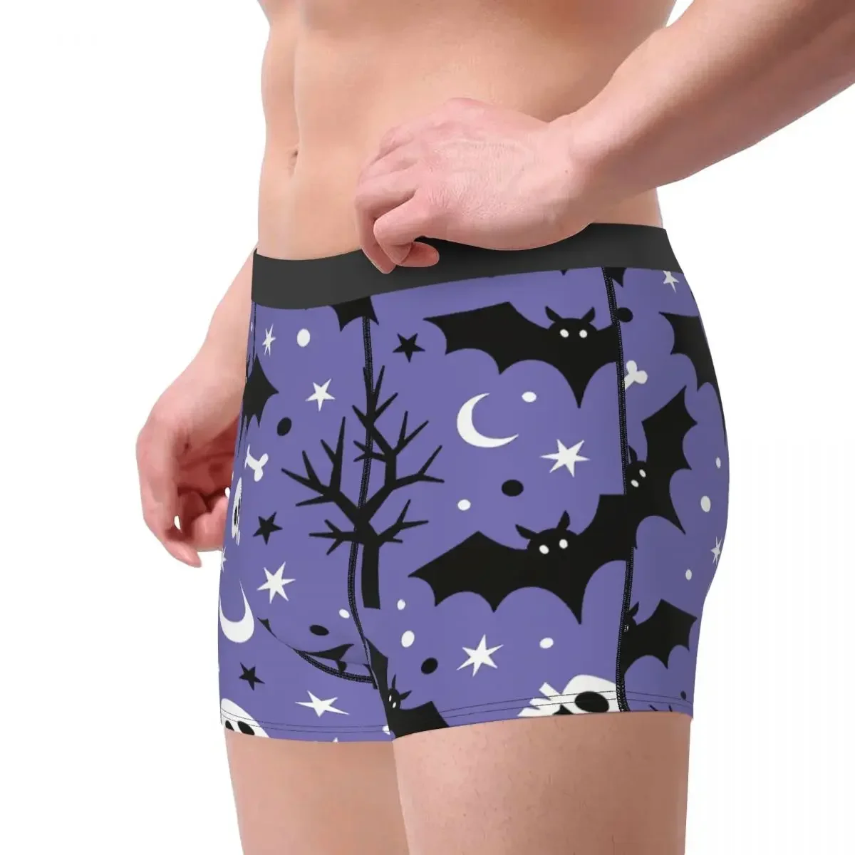 Halloween Skeleton Skull Bone Underpants Cotton Panties Man Underwear Ventilate Shorts Boxer Briefs