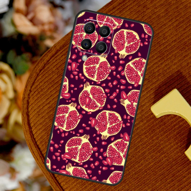 tropical pomegranate pattern For Samsung Galaxy M33 M53 M13 M20 M11 M31 M51 M15 M55 M12 M32 M52 M14 M34 M54 M30s Case