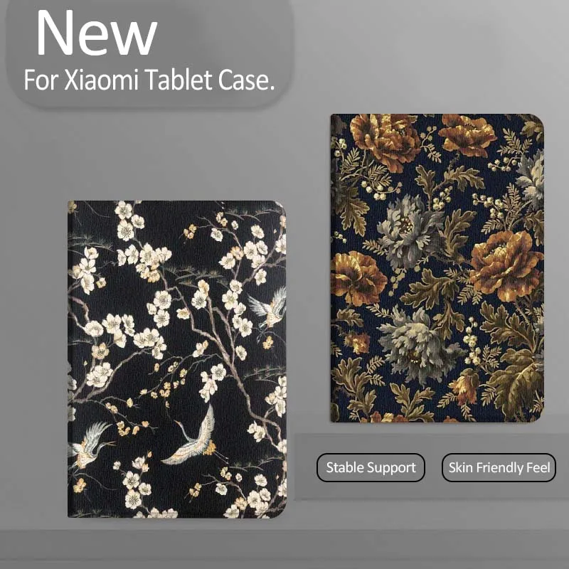 

Floral Pattern Blue Gold Gift Tablet Case For Xiaomi Redmi Mini Pad SE K 2 4 5 6 7 8 2023 2025 11 8.8 11.2 10.1 Pro