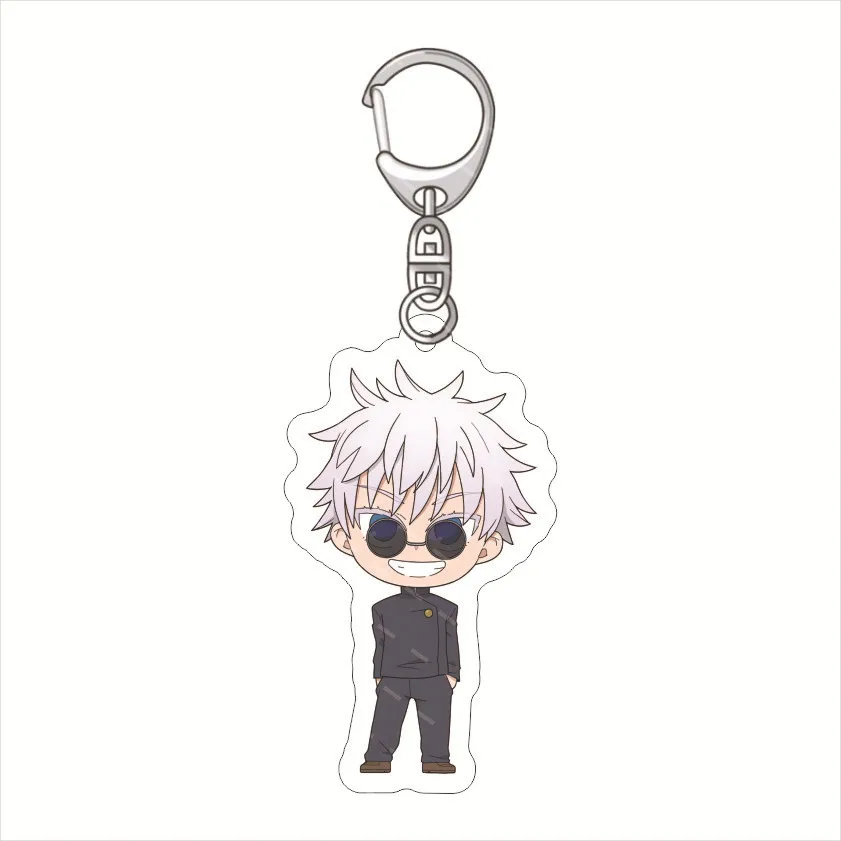 Satoru Gojo Geto Suguru Fushiguro Toji Anime Figure Key Ring Acrylic Key Chain Trendy Creative Model Plate Figurine Collectible