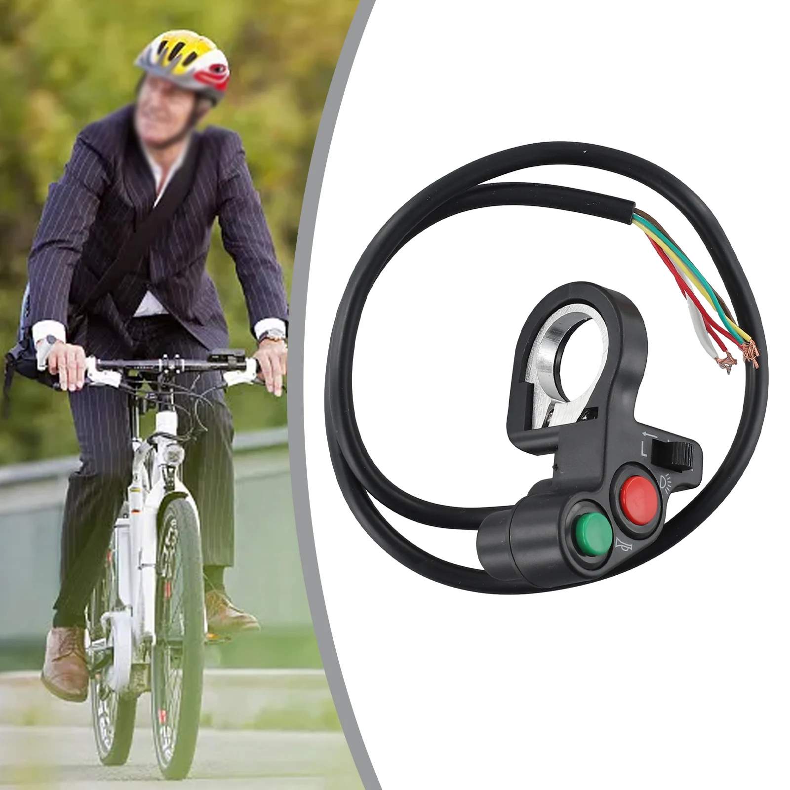 Cycling Switch Cable Power Switch 3 Function Vehicle Accessories Scooter Electric Headlight Switch Electric Bicycles Parts