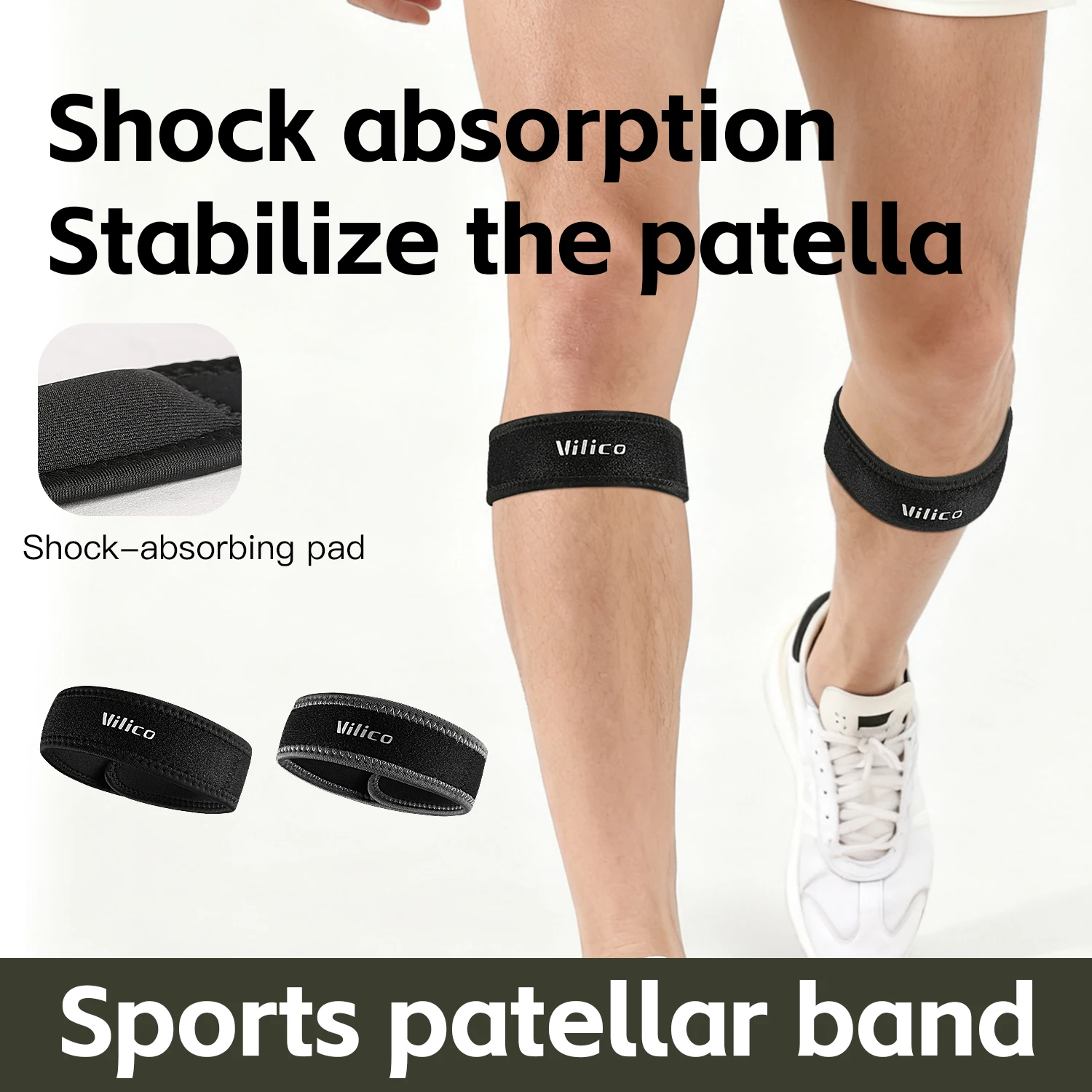 

1PCS Adjustable Knee Patellar Tendon Support Strap Band Knee Support Brace Pads for Running basketball Outdoor Sport