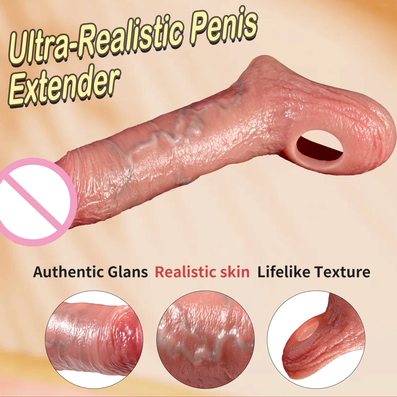 Super Realistic Penis Sleeve Reusable Extender Remote Control Male Enlargement Delay Penis Cocks Cover Sex Toy For Men Tools 18+