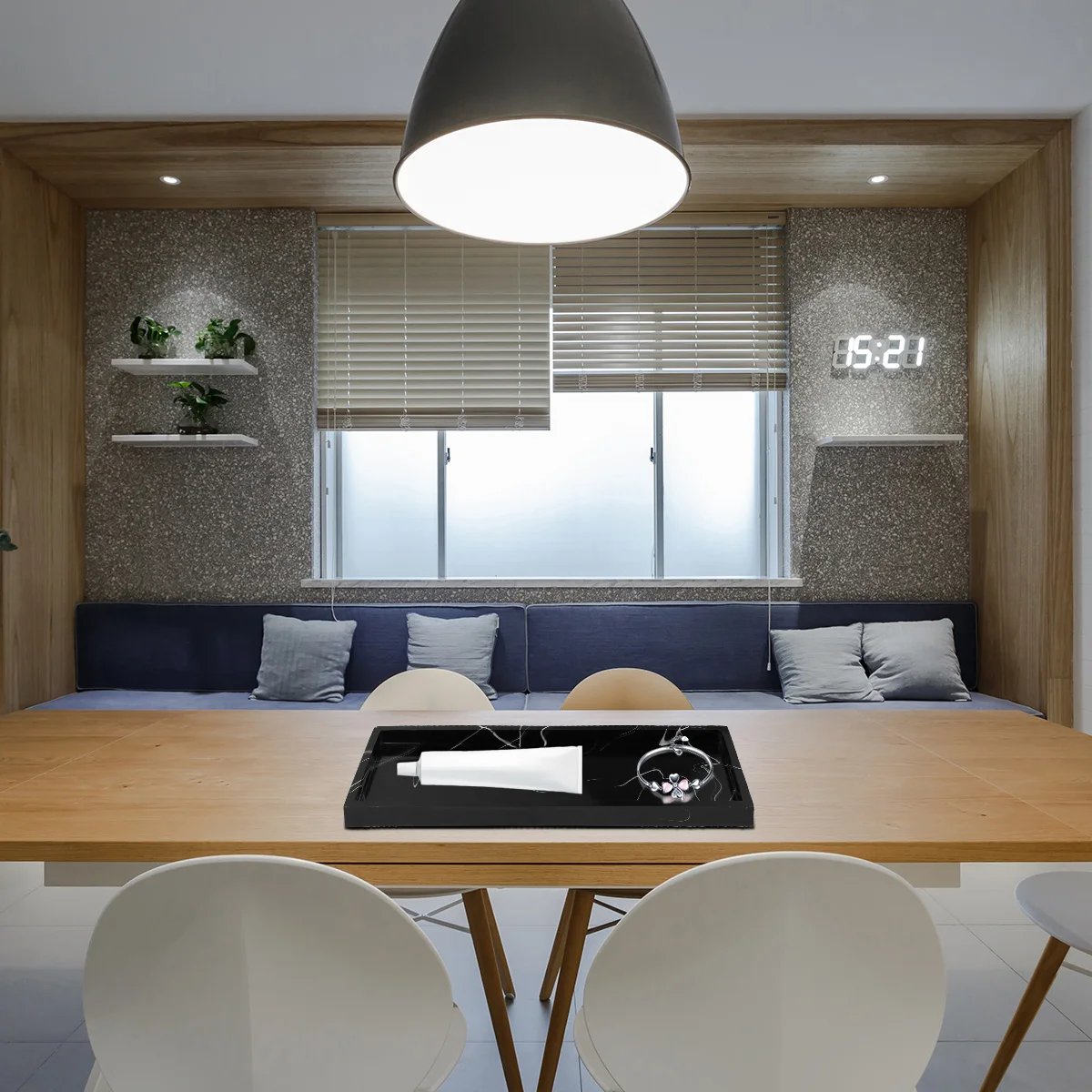 

1Pcs Elegant Resin Bathroom Tray Marble Texture Storage Hotel Bedroom Washroom Kitchen Pool Tray