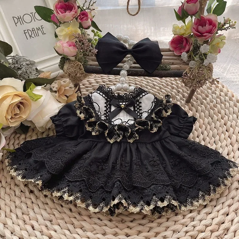 20CM Cotton Doll Skirt Dark Black Tie Baby Clothing