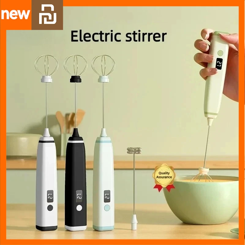 Xiami Youpin الحليب Frother Mijia USB قابلة للشحن 3 سرعة صانع فقاعات القهوة خفقت خلاط مقبض كهربائي خلاط البيض النمام أداة