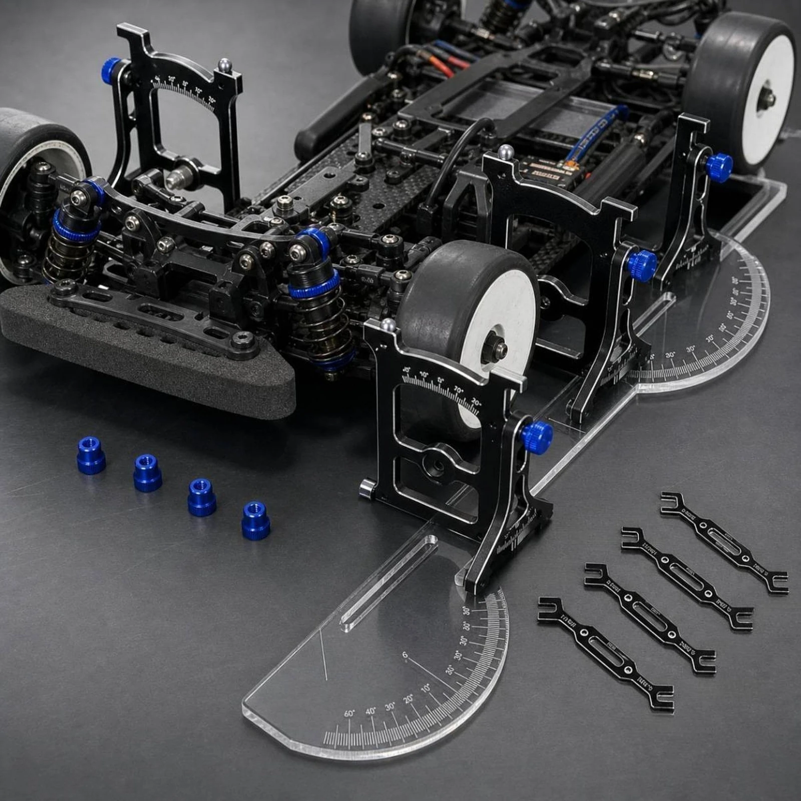 RC Car Alignment Gauge Versatile RC Chassis Tuning Setup Gauge Multi-Functional High-Precision for Hobbyists, Workbench