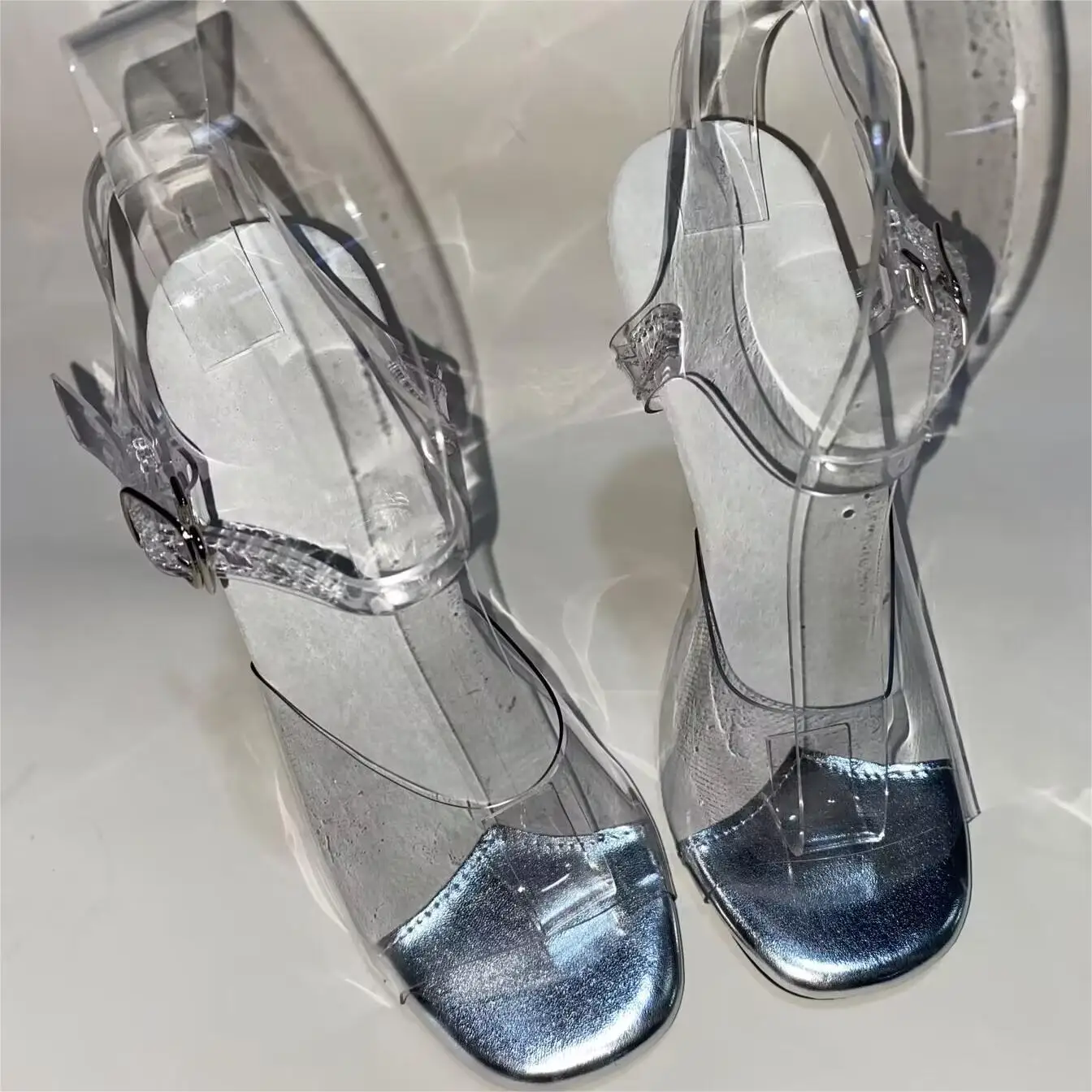 12 cm high heels for model runway show, bikini contest shoes, rhinestone soles, banquet stage summer crystal, sandals