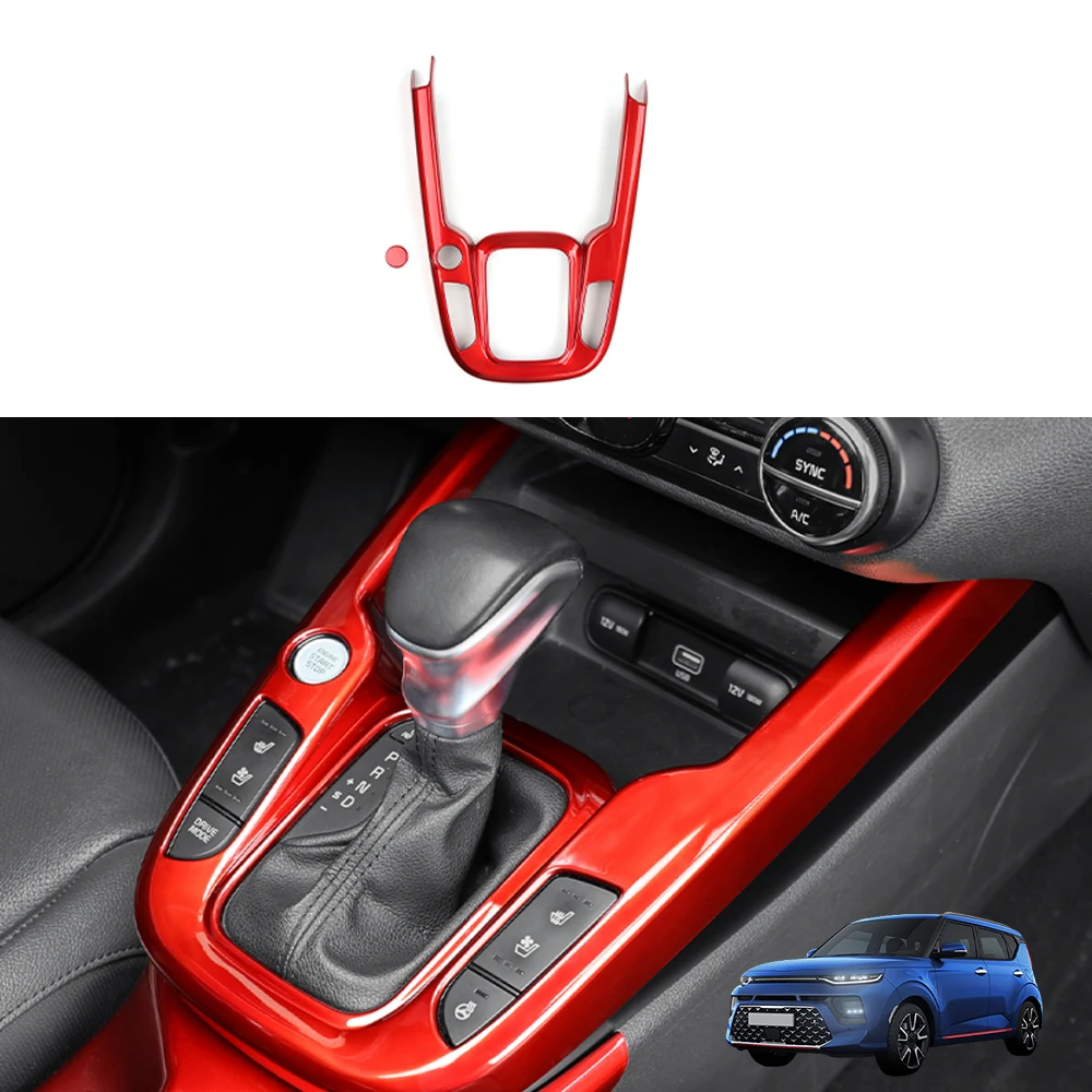 

For Kia Soul 2023 Accessories Center Console Cover Console HandBrake Gear Shift Cover Central Water Cup Storage Box Frame LHD
