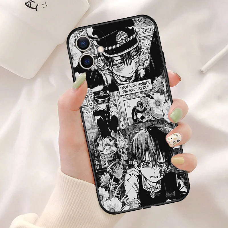 Anti-Drop Soft Phone Case For iphone 16Plus 11 12 13 Mini 14 15 16 Pro XS Max XR 7 8 Plus Anime Jibaku Shounen Hanako-kun Cover