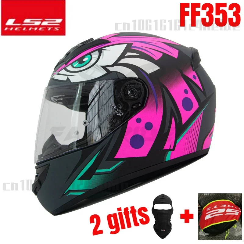 LS2-Casque de moto intégral pour hommes et femmes, d'expériences de course de rue, Structure de sécurité ABS, Certification ECE, FF353