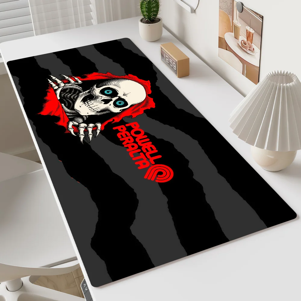 Mouse Pad Antiderrapante com Borda Costurada para Escritório, Estudantes e Jogos - Peralta Skateboard - Grande e Espesso - Almofada P-Powell