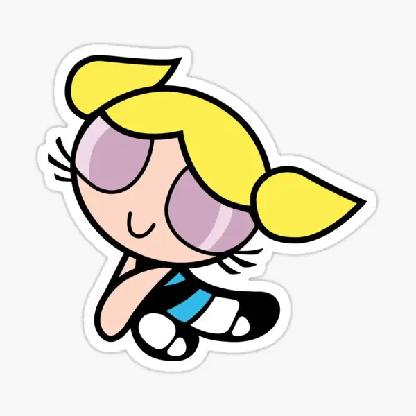 Bubble Princess Powerpuff Girls  5PCS Stickers for Car Window Print Laptop Kid Room Art Home Water Bottles Cute Bumper