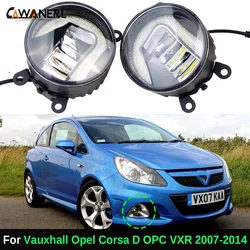 1 Pair Car Front LED Fog Light Daylight DRL White 30W For Opel Vauxhall Corsa D OPC VXR 2007 2008 2009 2010 2011 2012 2013 2014