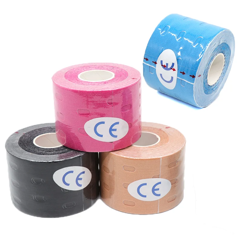 Breathable Perforated Kinesiology Tape for Muscle & Joint Support, Sports Gym Fitness, Knee Ankle Pain Relief