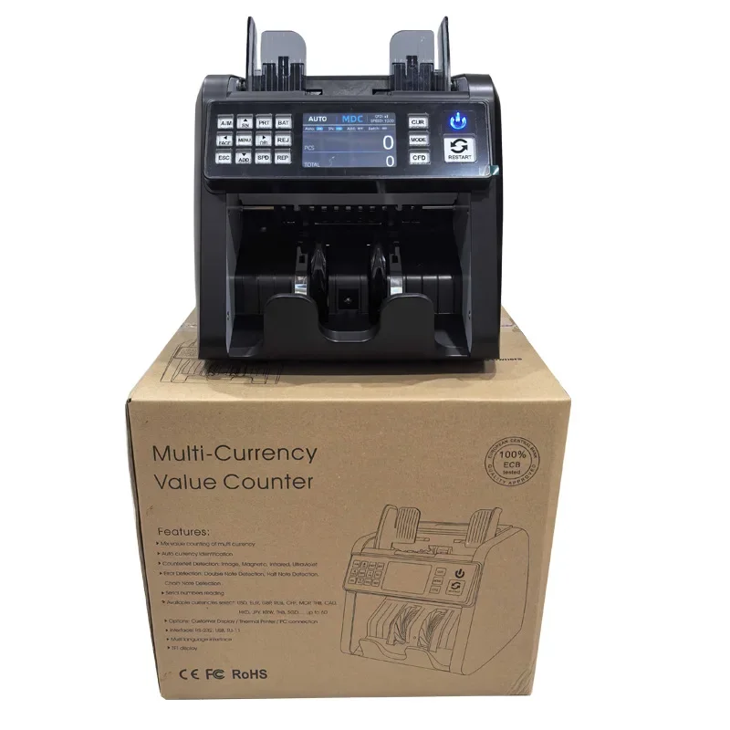 US-Dollar-Euro-Menge, Gesamtbanknotenzähler, vertikaler intelligenter multinationaler Währungsbank, spezieller Ausländischer Währungspunkt-Verifizierer