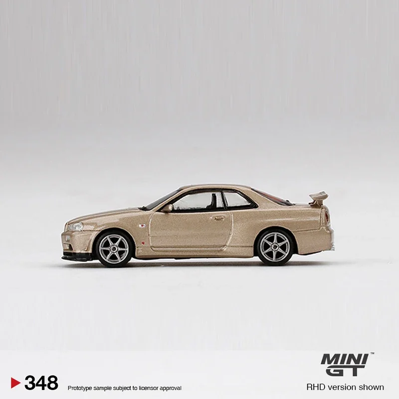 MINIGT 1:64 Modello di Auto Skylnie GT-R (R34) Veicolo pressofuso in lega M-Spec # 348 RHD