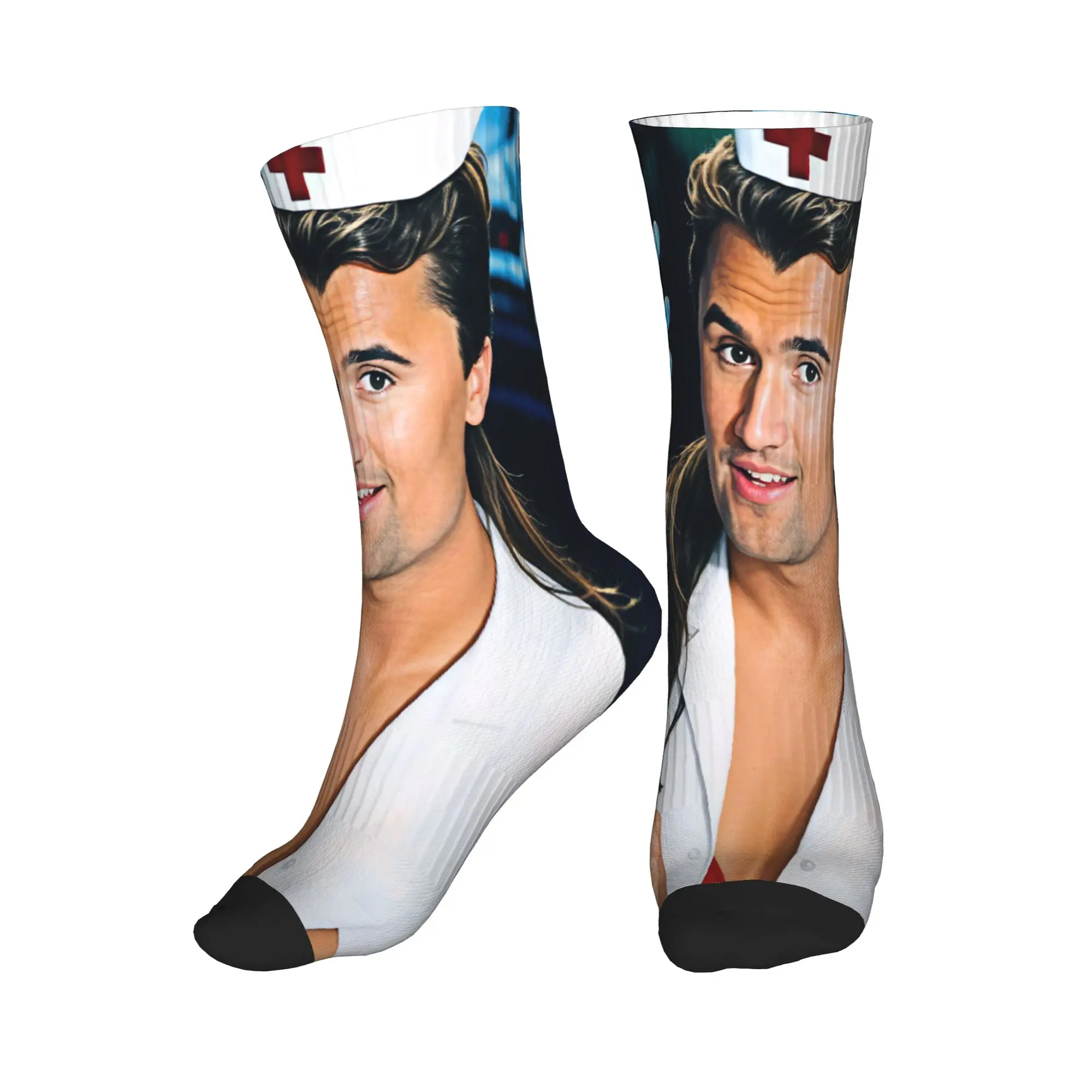 Charlie Kirk Blinkes 182 Nurse Cosplay Meme Stockings  Gothic Socks Couple Socks Autumn Running Sports Pattern Non-Slip Socks