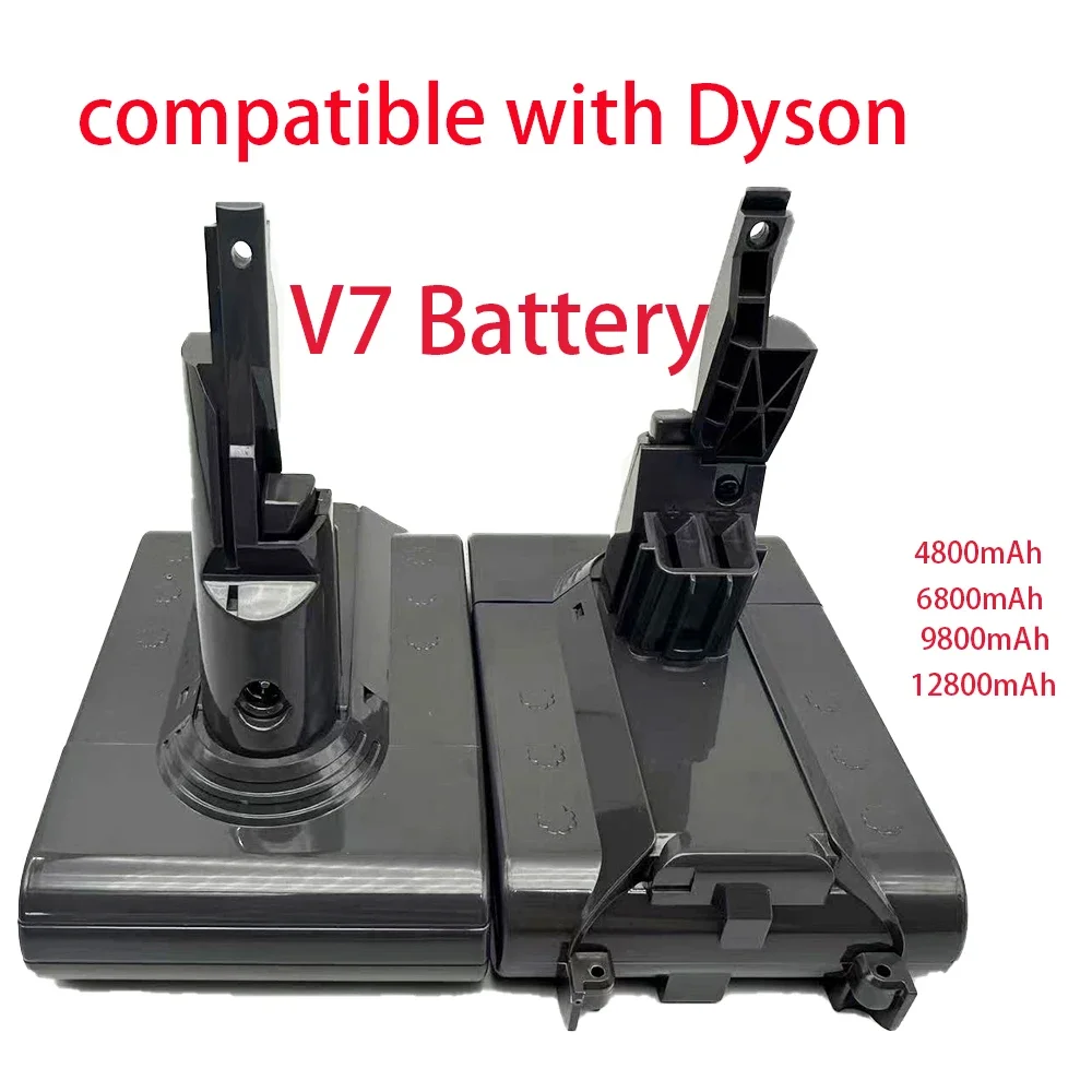 12800mAh 21.6V Lithium V7 Battery Replacement for Dyson V7 Motorhead Pro  Trigger  Animal  Car+Boat  Fluffy SV11 Battery