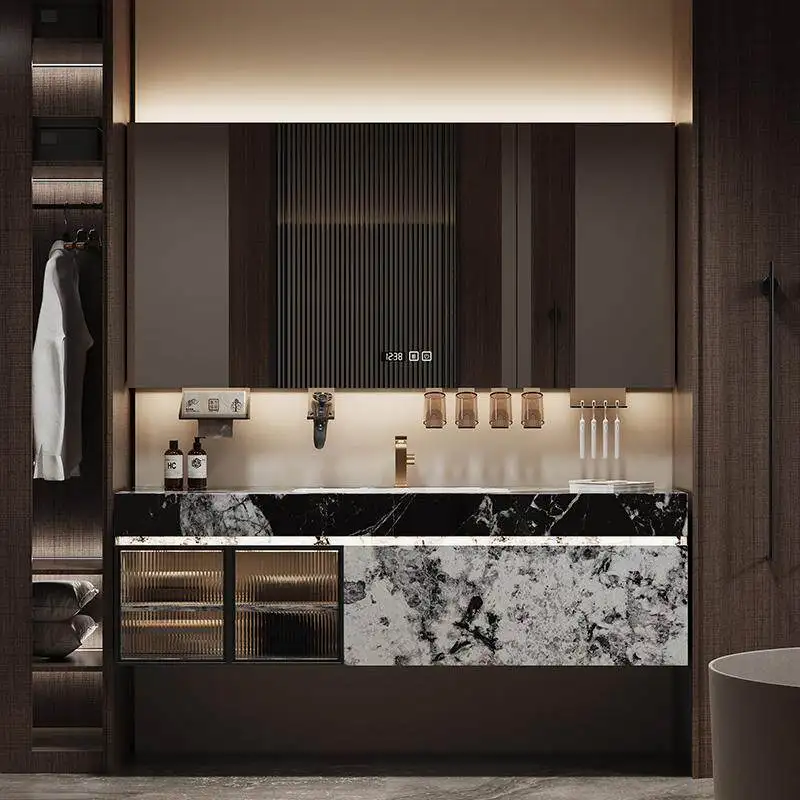 

Mirror Organizer Bathroom Cabinet Partitions Skincare Space Saver Dressers Cupboard Wall Sink Archivadores Trendy Furniture