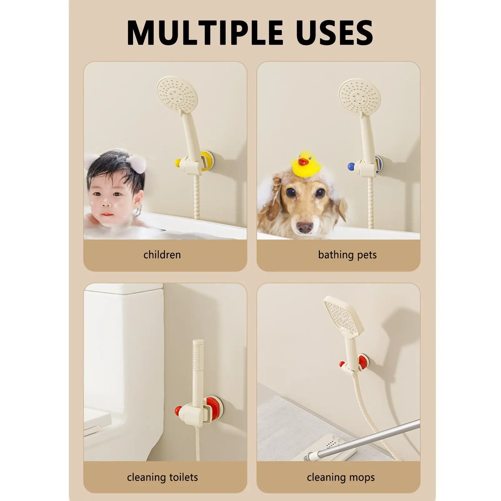 

Кронштейн для насадки для душа Съемная присоска Кронштейн для насадки для душа Регулируемый держатель Водонепроницаемое крепление для распылителя Стеклянная насадка Настенная