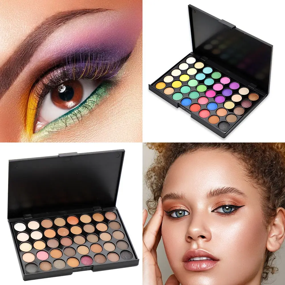 Long Lasting Sweatproof Waterproof Eye Shadow Makeup Mixer Palette Matte Shimmer