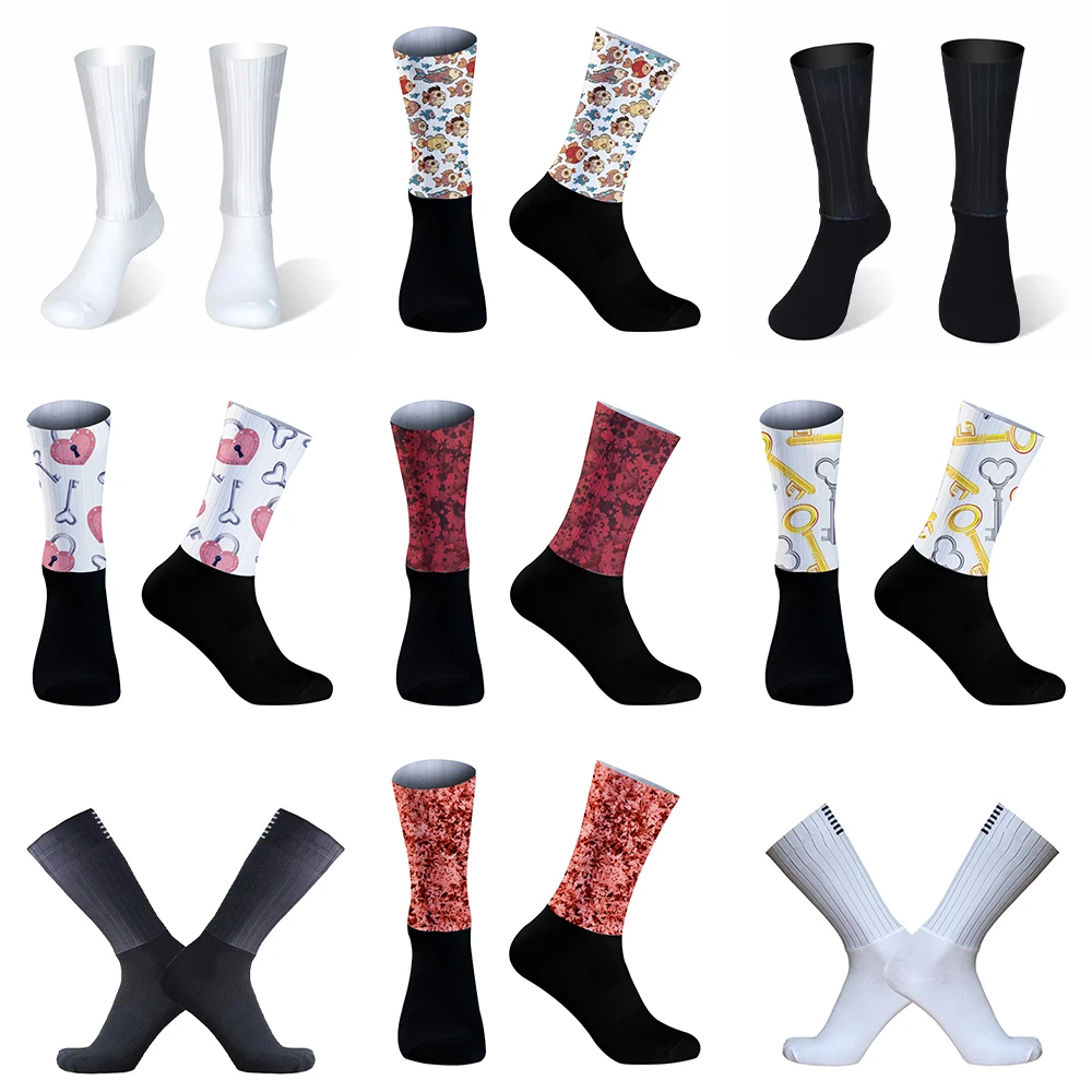 

Summer 2024 New Socks Gel Bike Cycling Non-slip New Silica Breathable Pro Sports Socks Men Women