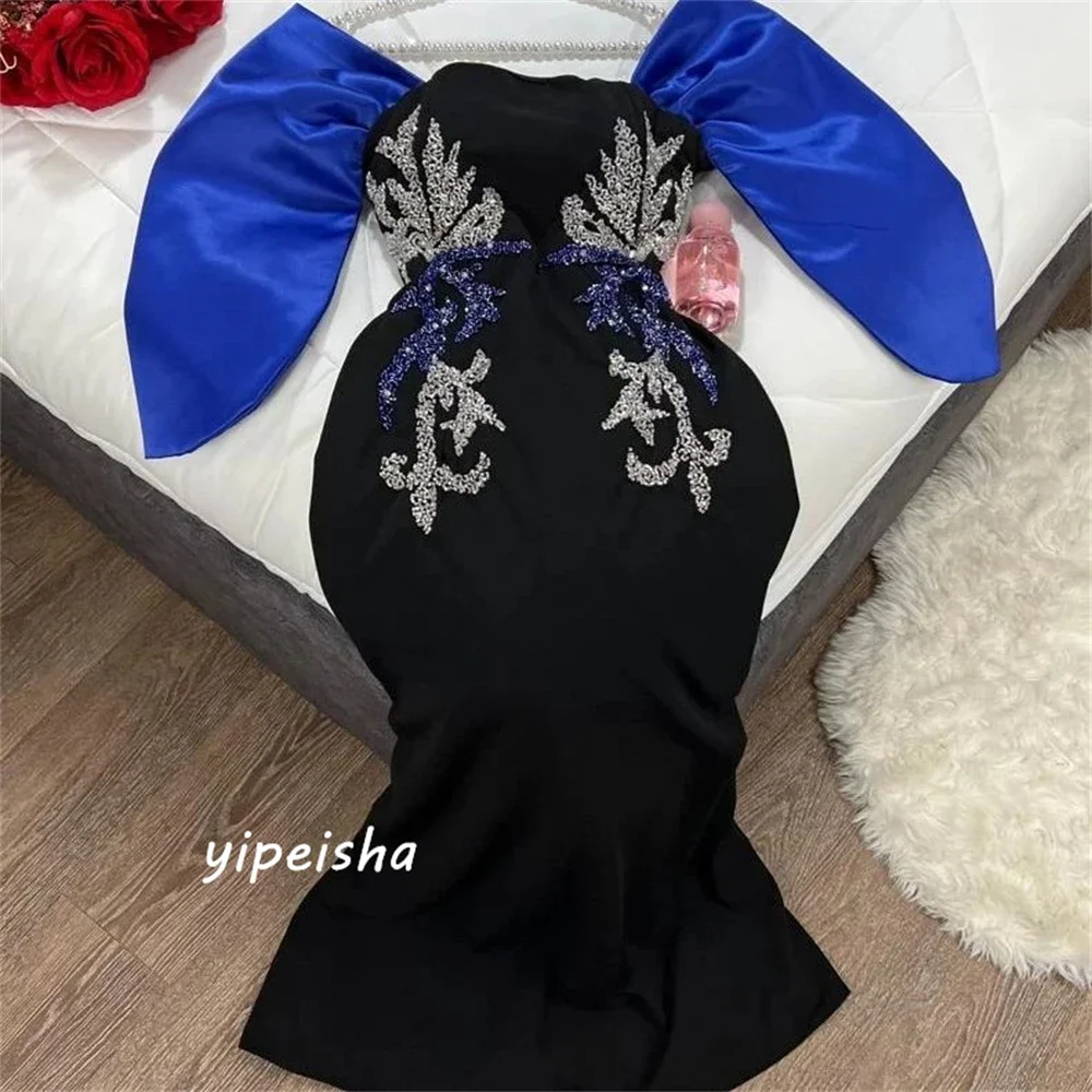 Women Customized Off-the-shoulder Mermaid Party Applique Skirts Charmeuse Evening dress فساتين سهره فاخره 2023