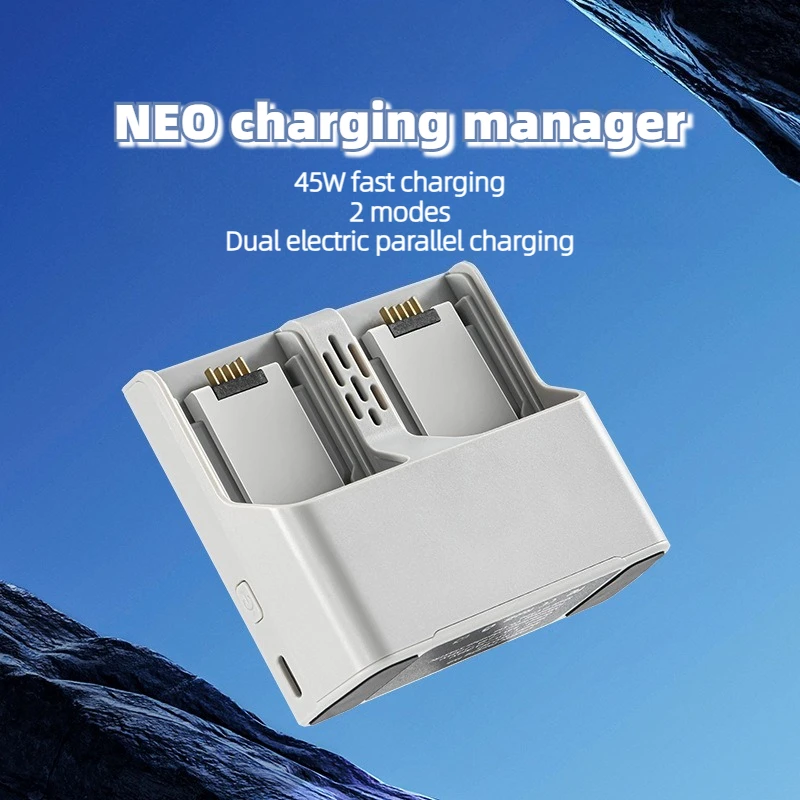 Battery Charger for DJI Neo Two-Way Charging Manager Battery Charging Butler 45W Fast Charger Station for DJI NEO Accessories