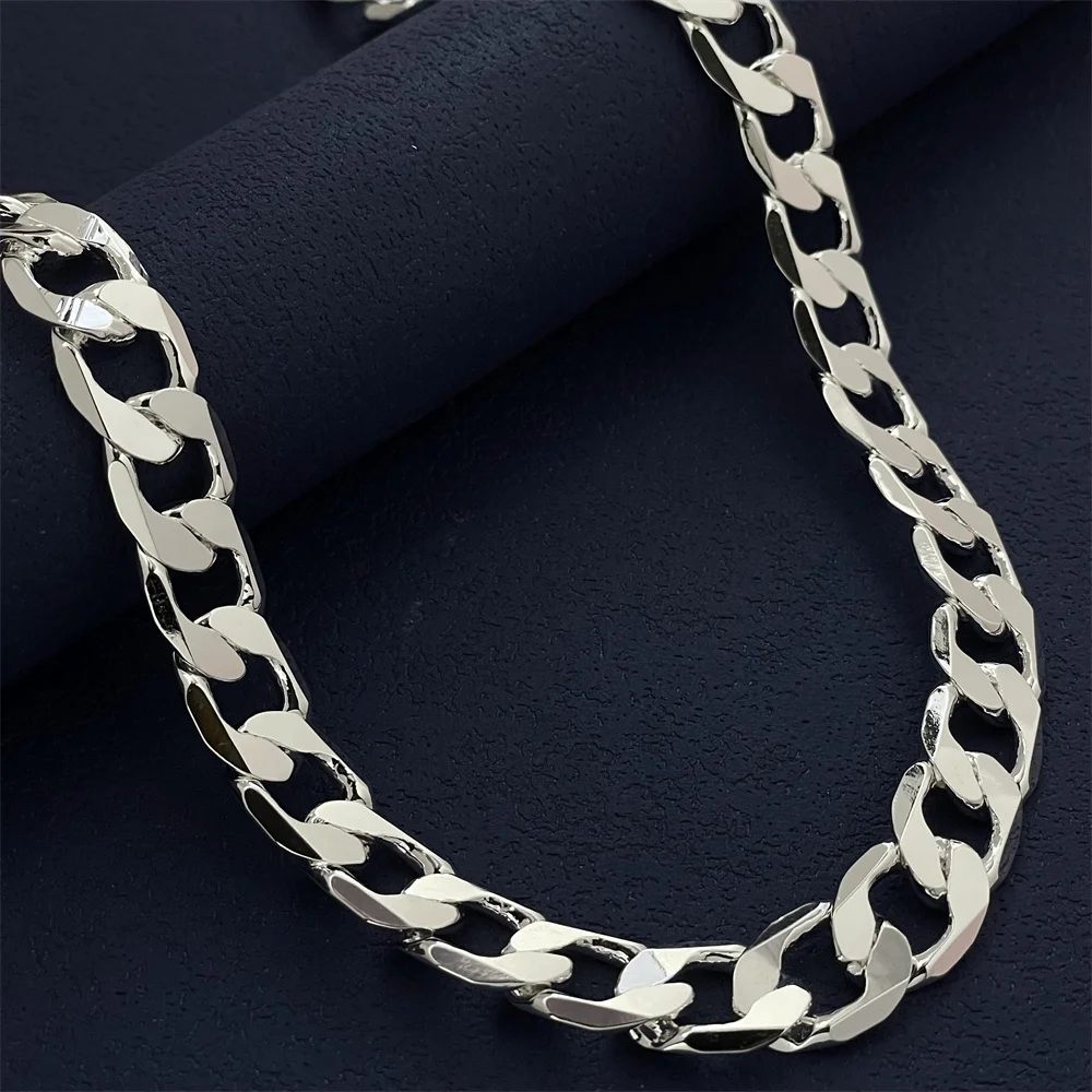 Mens 8mm Cuban Chain 40cm-75cm Daily Wear Fashion Jewelry Accessories Gift Hip Hop Necklace