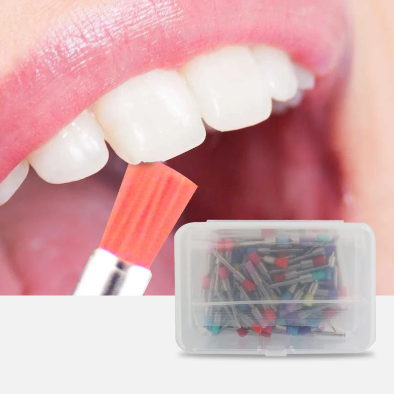 

100Pcs/Box Colorful Polish Brush Dental Brush