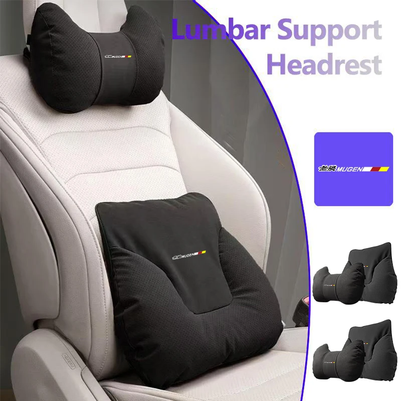 

Car Neck Pillow Lumbar Backrest Cushion Lumbar Cushions Car Headrest Cushion For Honda Mugen TYPE-R Accord Civic Legend Stream F