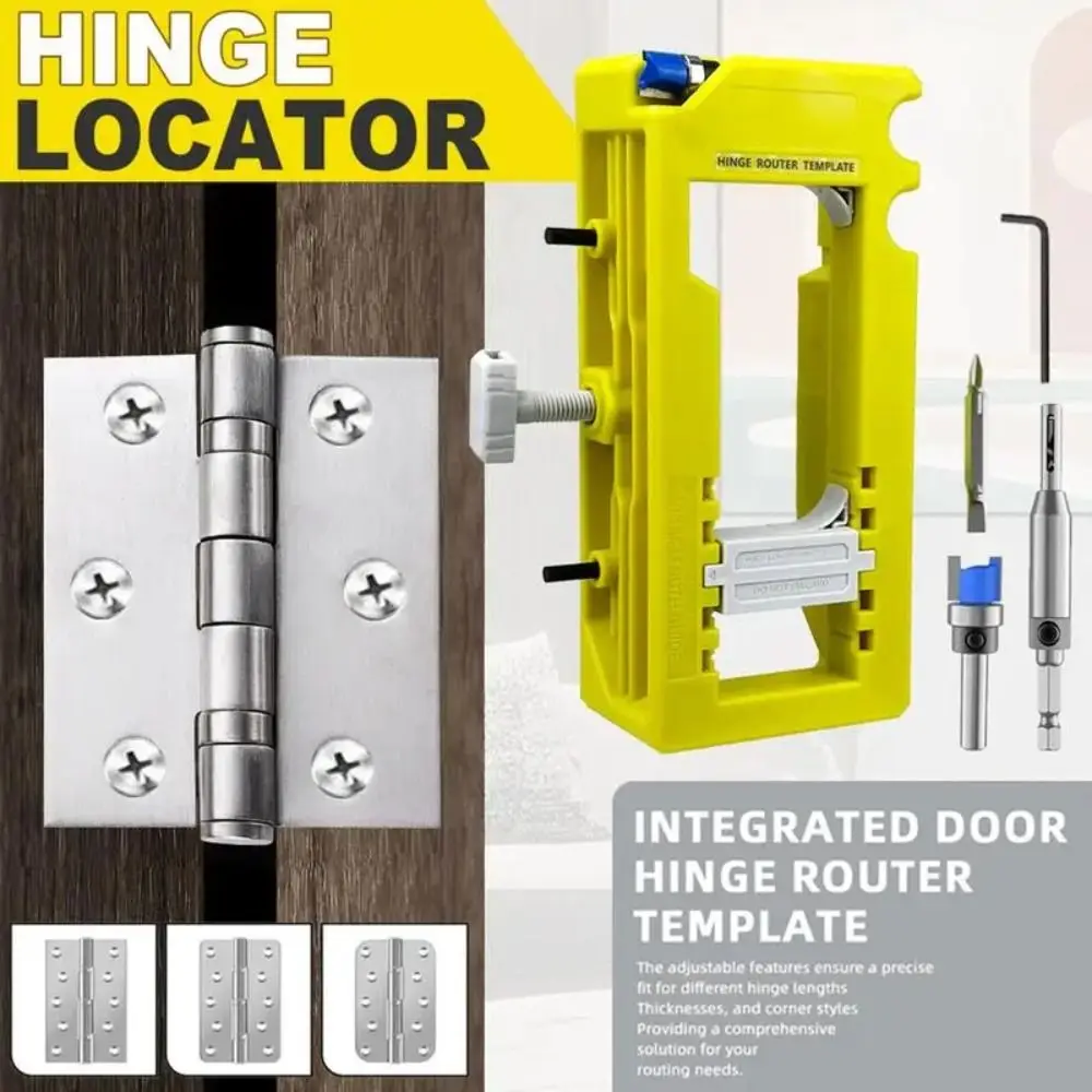 Adjustable Door Hinge Jig Flexibility Easy Installation Mortiser Hinge Installation Kit Lightweight Professional