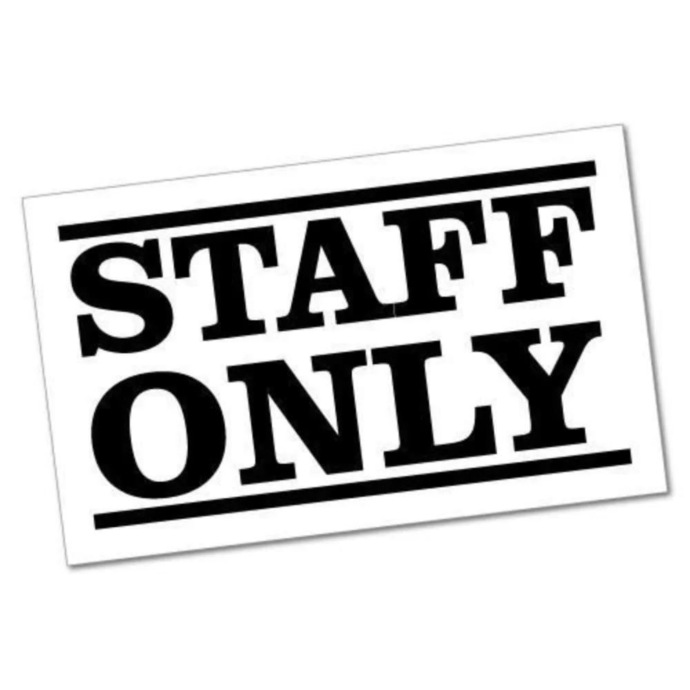 

Staff Only LinesSticker Creative Window Sticker Waterproof Vinyl Decal Scratch Resistant Decoration Accessories Durable