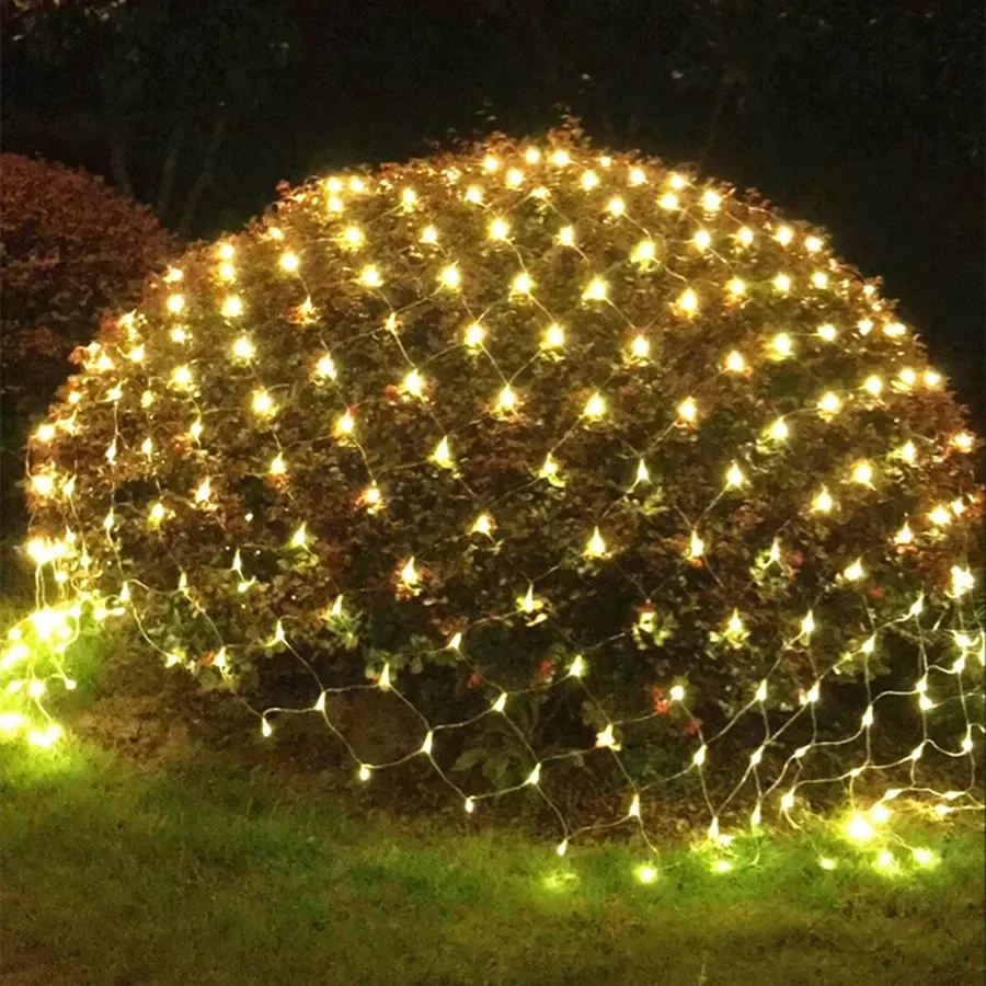 Net Mesh Led-leuchten 1,5 M/2 M/3 M LED String Weihnachten Fee Vorhang Girlande Im Freien wasserdicht Für Weihnachten Party Garten Hochzeit Dekor – Detail 19