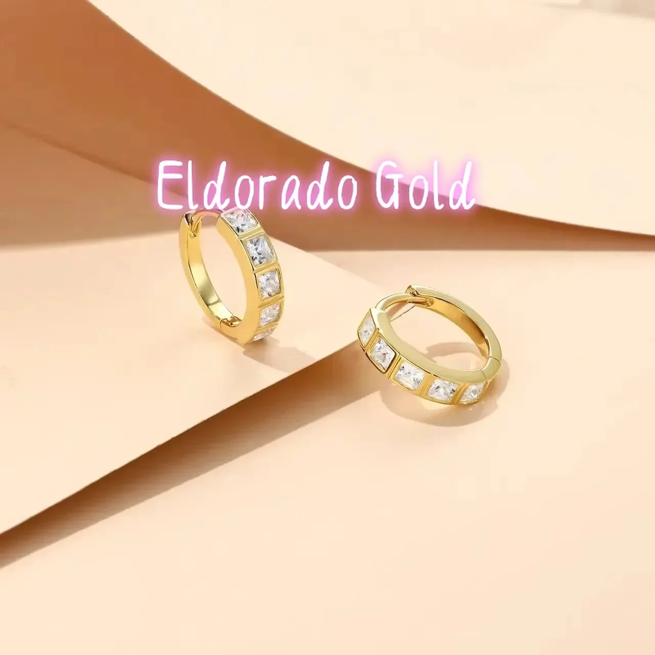 

Eldorado Gold Eldorado Gold Eldorado Eldorado Luxury 100% Real 18k Women's Diamond Ear Buckle Princess Square Moissanite Ear R
