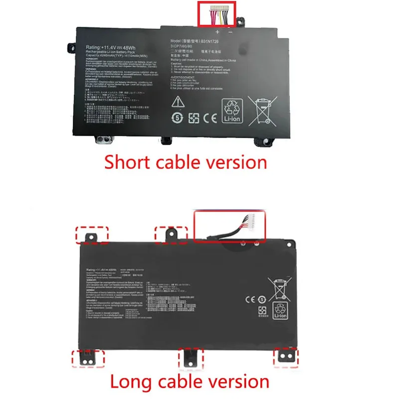 B31N1726 B31BN91 Battery For Asus FX504 FX504GE FX505DY TUF505DY TUF504GD TUF565GD TUF554GE Gaming 15 FX505 B31N1726-1