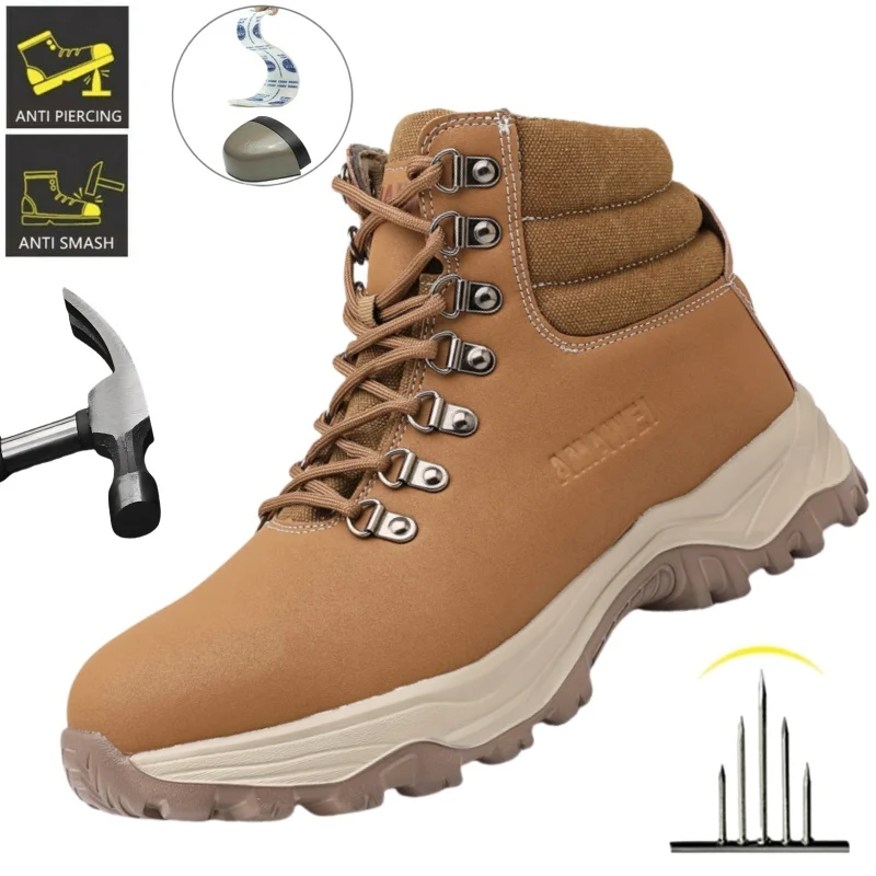 

Рабочие кроссовки, обувь со стальным носком, мужская защитная обувь, новая неразрушимая обувь с защитой от проколов, легкая рабочая обувь, ботинки