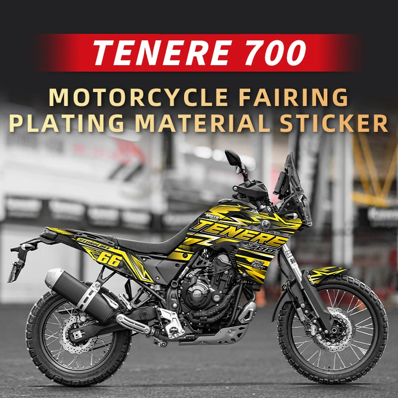 For YAMAHA TENERE 700 Motorcycle Pattern Fairing Electroplating Material Sticker Kit Accessories Colorful Decorative Stickers