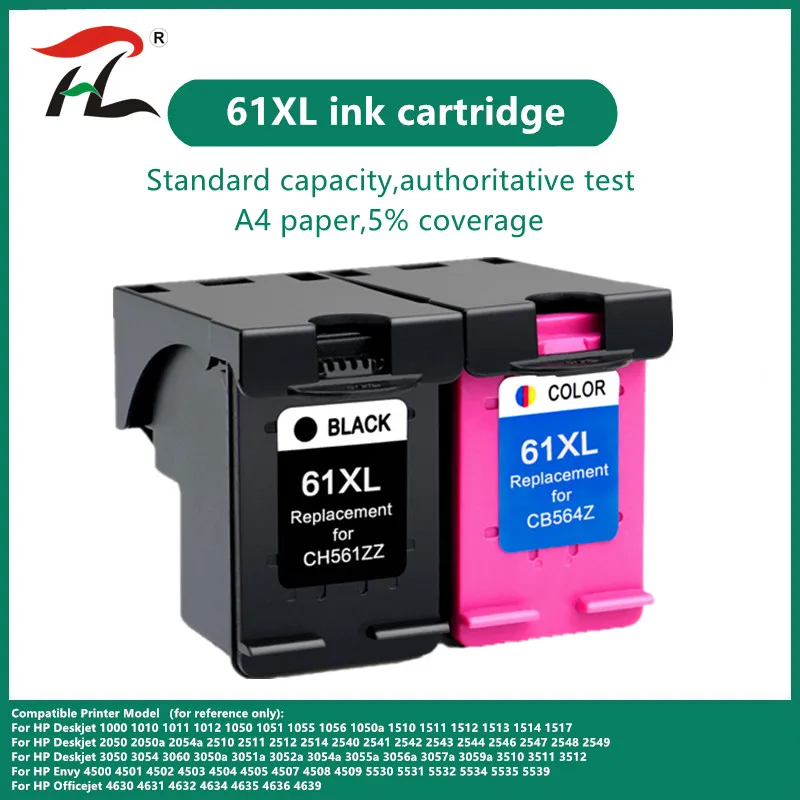 

Ink Cartridge Replacement for hp 61 xl hp61 61xl Deskjet 1000 1050 1055 2000 2050 2512 3000 J110a J210a J310a 5530 4500 printer