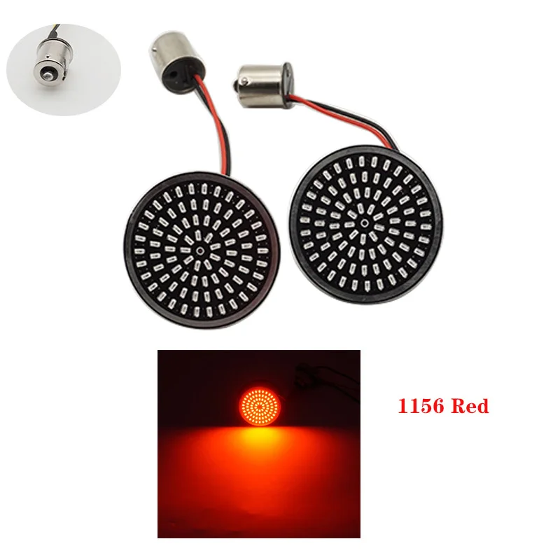 1157 /1156 Front Rear LED Turn Signals 2Inch Bullet Rear Brake Light For Harley Sportster Street Glide Road King Softail