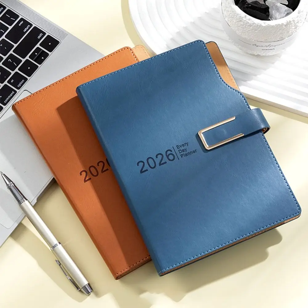 

180 Pages 2026 Schedule Planner Notepad 12 Months English A5 Agenda Planning Notebook Self-discipline Thick Paper