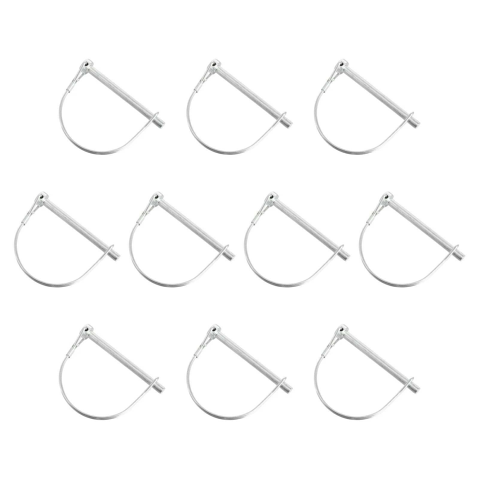 

10pcs Heavy Duty Carbon Steel Square Locking Pin For Trailer Coupler Hitch D-Shaped Shaft Fastener Arch Retainer Clip