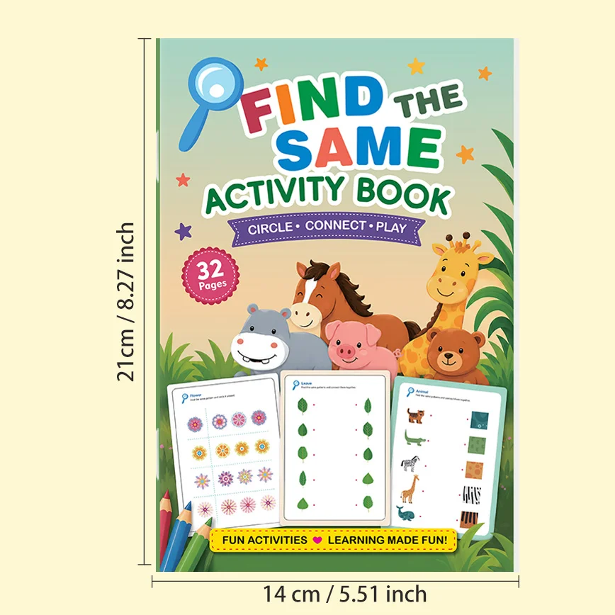 Circle/Connect To Find The Same Pattern Training Brochure, Observation and Concentration Early Education Enlightenment Activity