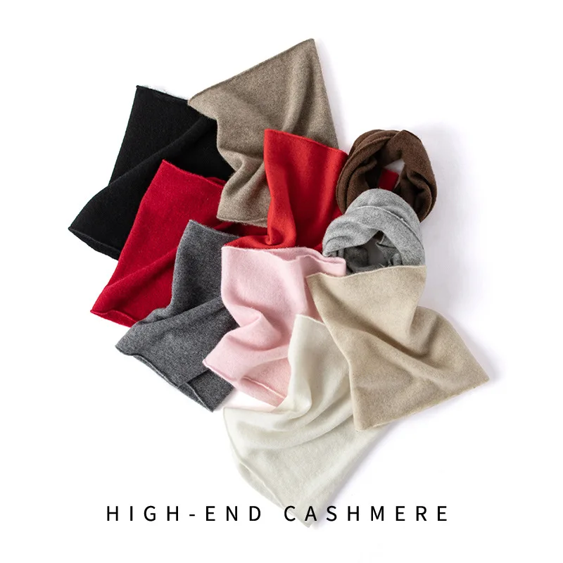 

Cashmere Bib Spring And Autumn New Women's Warm Scarf With Thick Neck Bib Knitted Solid Color Bib