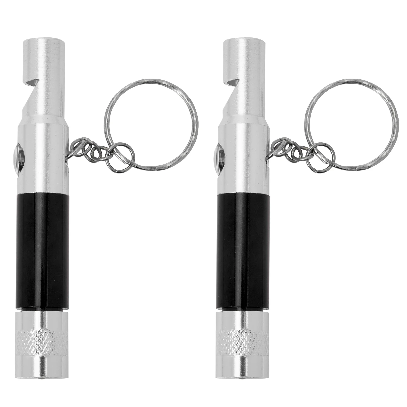 

2pcs Compass Whistle Keychain Survival Gadgets Hiking Flashlight Emergency Outdoor Camping Multi Function Rescue Tool
