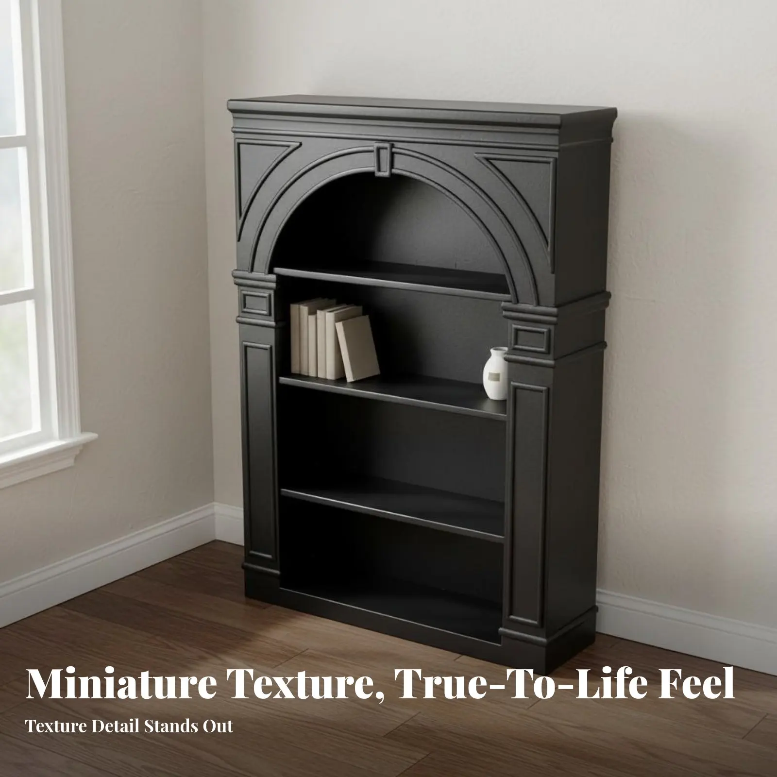 

Миниатюрная арочная полка с гладкой отделкой, полка для кукольного домика, миниатюрная полка в масштабе 1:12, под покраску