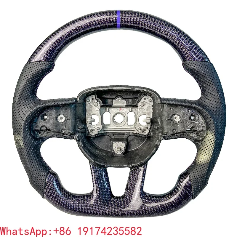 ForCarbon Steering Wheel for Dodge Charger SXT GT RT Charger Challenger Jeep SRT Track Hawk Durango SRT Scat Pack 392 Super Bee