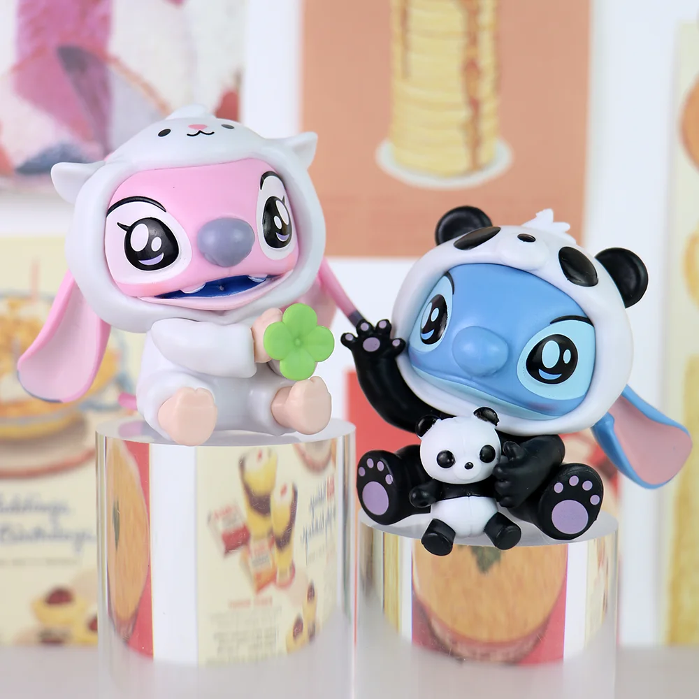 6pcs/set Stitch Anime Lilo & Stitch Action Figure Cute Cartoon Model Doll DIY Decoration Birthday Festival Gift For Kids Friends